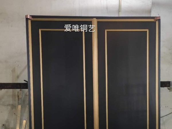愛(ài)唯銅藝銅門廠家焊接工藝銅門新中式銅門
