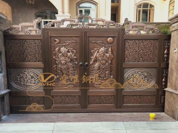 廣東銅門廠家愛(ài)唯銅藝——清遠(yuǎn)別墅銅門庭院銅門